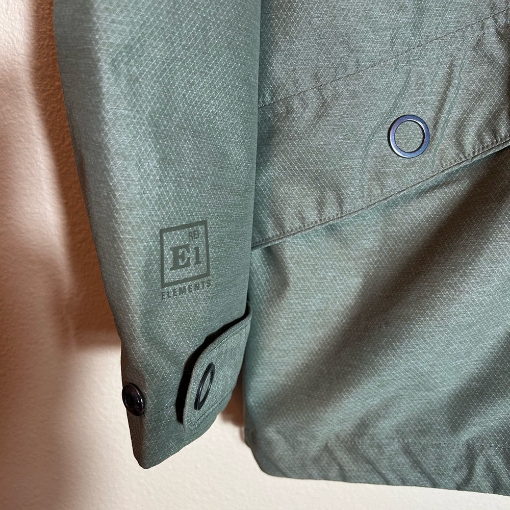 Rei E1 Elements Rain Jacket Waterproof Green Nylo… - image 4